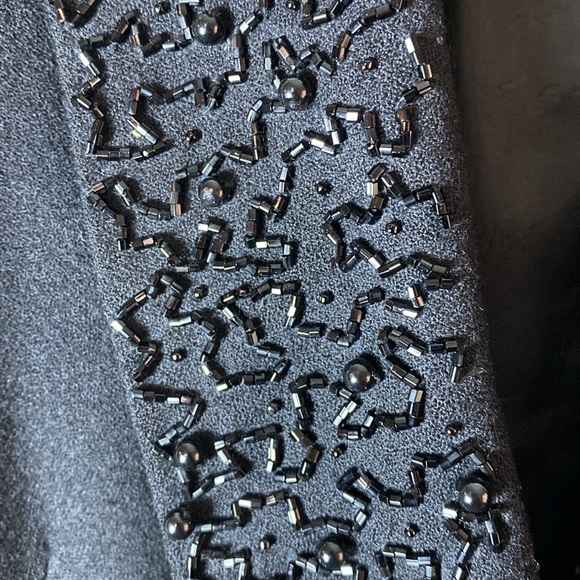 Ivana Wool Blazer Jacket. Embellished Removable collar Satin covered buttons. - Picture 5 of 14